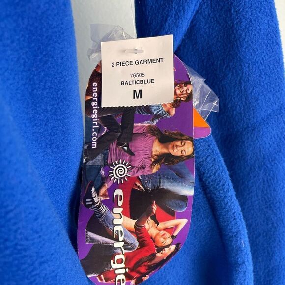 NWT Energie Baltic Blue Fleece Jacket and Matching Headband Size M - Picture 3 of 9